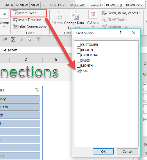 how to use slicers in excel